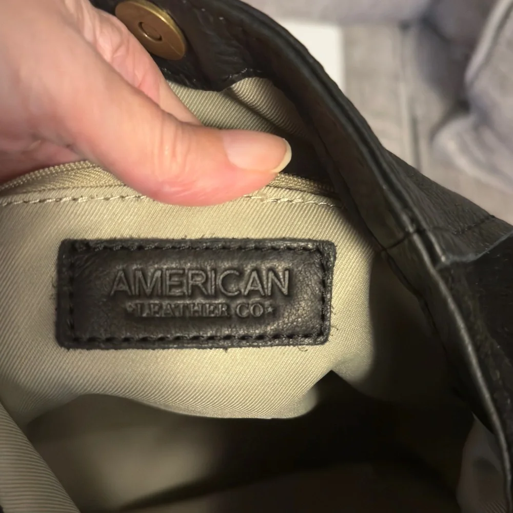 American‎ Company Elegant Black Large Leather Suede Hobo Bag